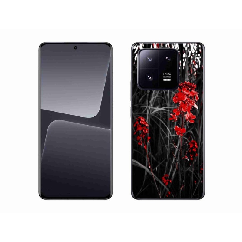 Gél borítás mmCase a Xiaomi 13 Pro számára - piros növény