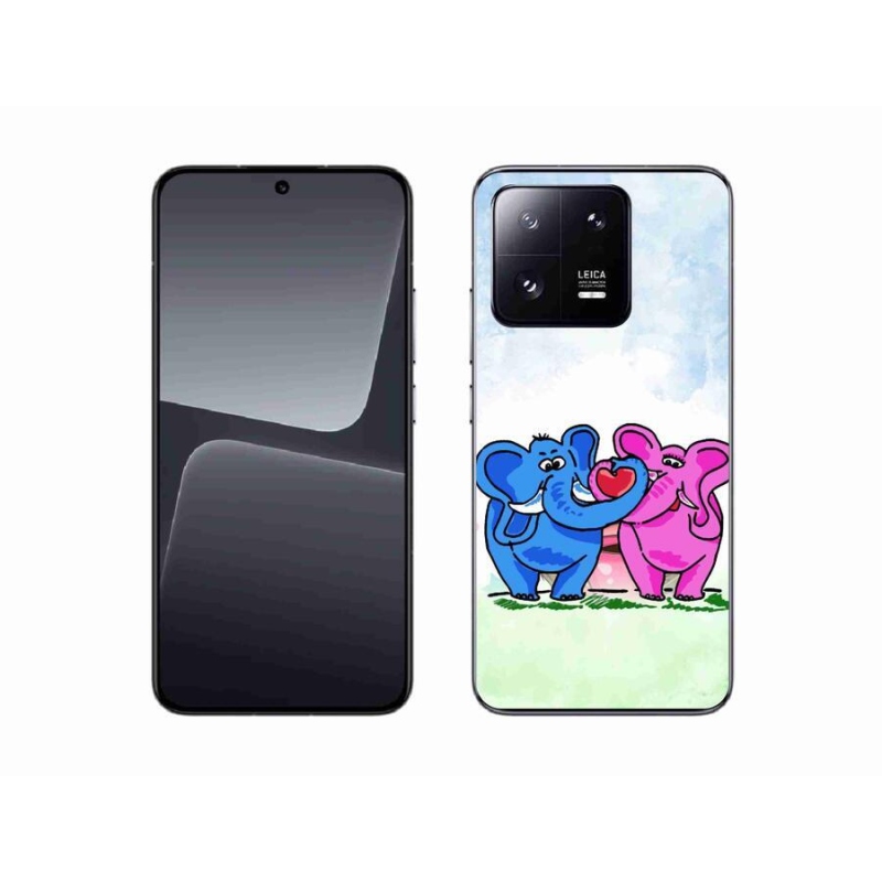 Gél borító mmCase a Xiaomi 13 mobilhoz - szerelmes elefántokba