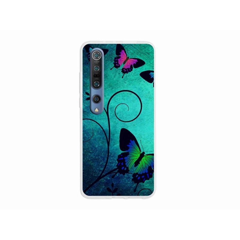 Gél borítás mmCase a Xiaomi Mi 10 számára - színes pillangók