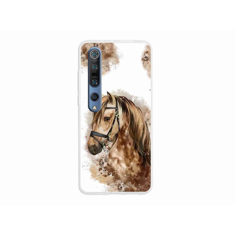 Gél borítás mmCase a Xiaomi Mi 10 - barna rajzfilm lóhoz