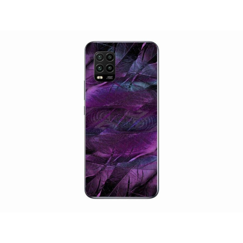 Gél borítás mmCase a Xiaomi Mi 10 Lite készülékhez - lila tollak