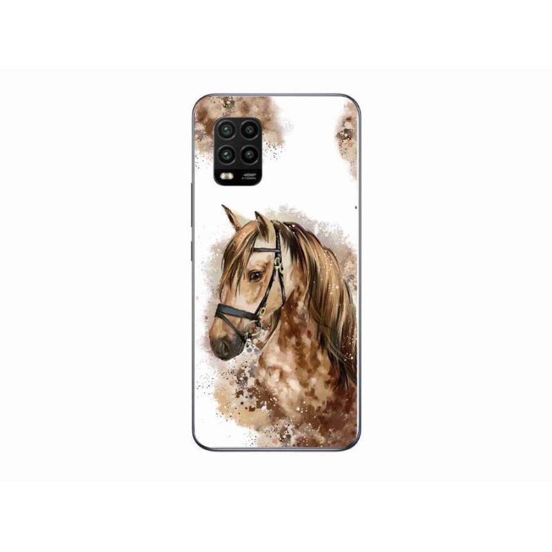 Gél borító mmCase a Xiaomi Mi 10 Lite készülékhez - barna rajzfilm ló