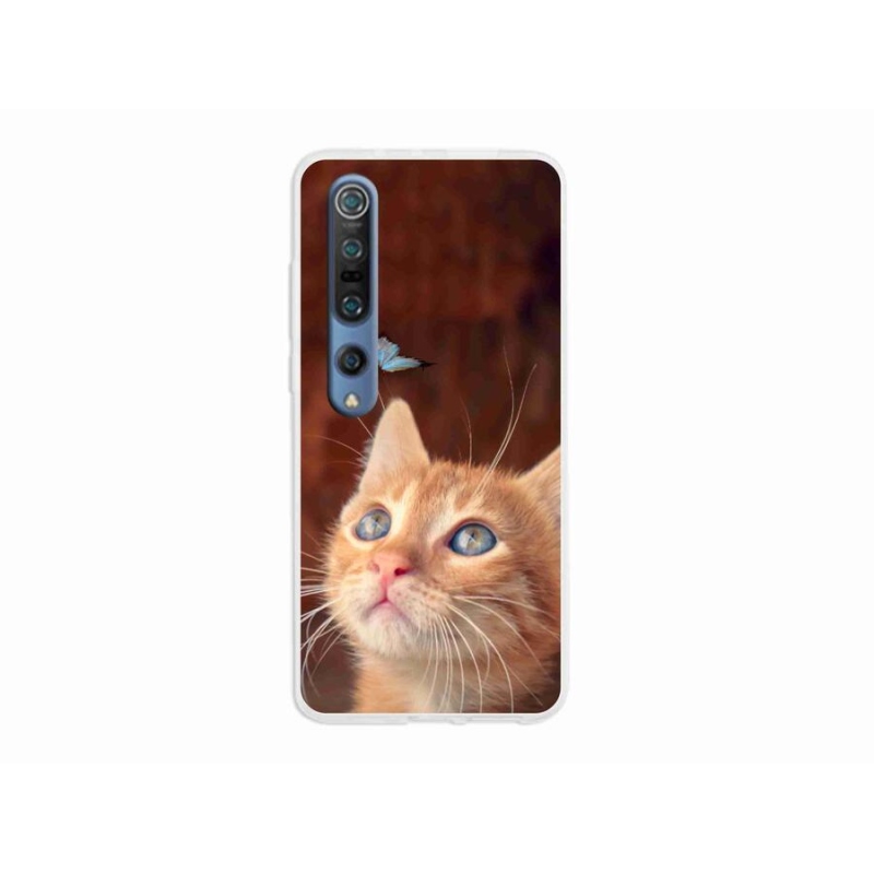 Gél borító mmCase a Xiaomi Mi 10 készülékhez - pillangó és cica