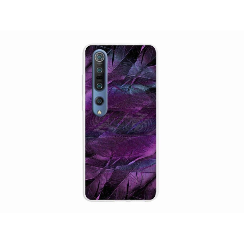 Gél borítás mmCase a Xiaomi Mi 10 Pro készülékhez - lila tollak