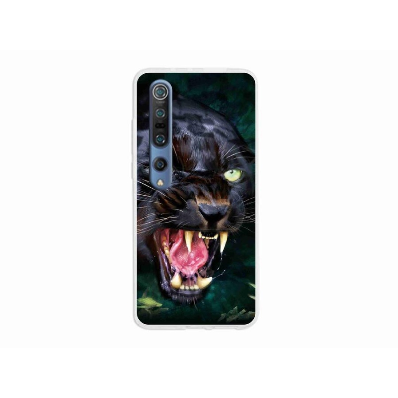 Gél borítás mmCase a Xiaomi Mi 10 készülékhez - dühös fekete párduc