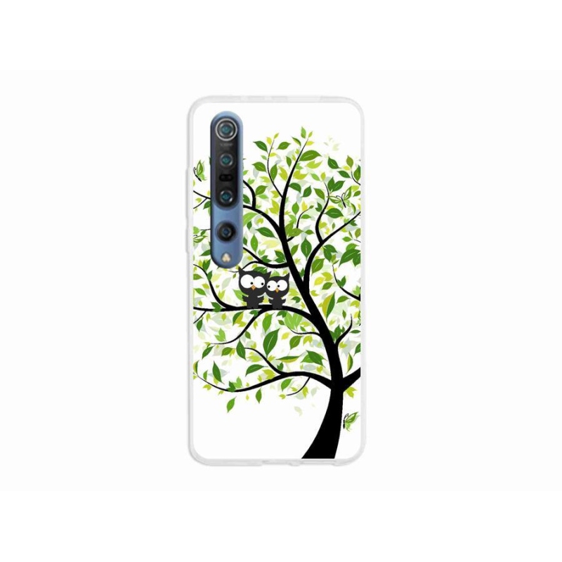 Gél borító mmCase a Xiaomi Mi 10 számára - baglyok a fán