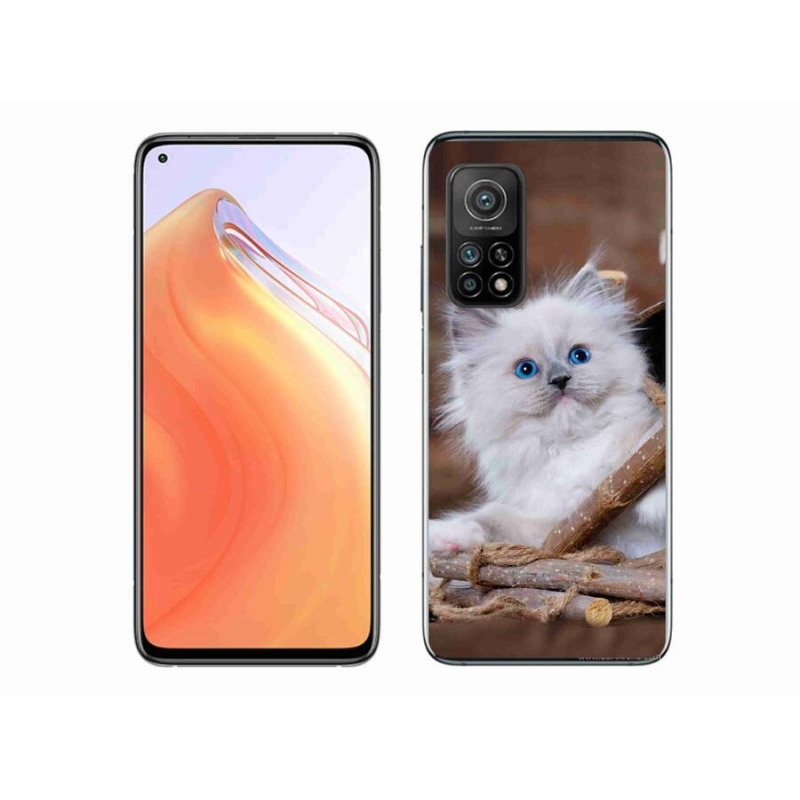 Gél borítás mmCase a Xiaomi Mi 10T 5G-hez - fehér cica