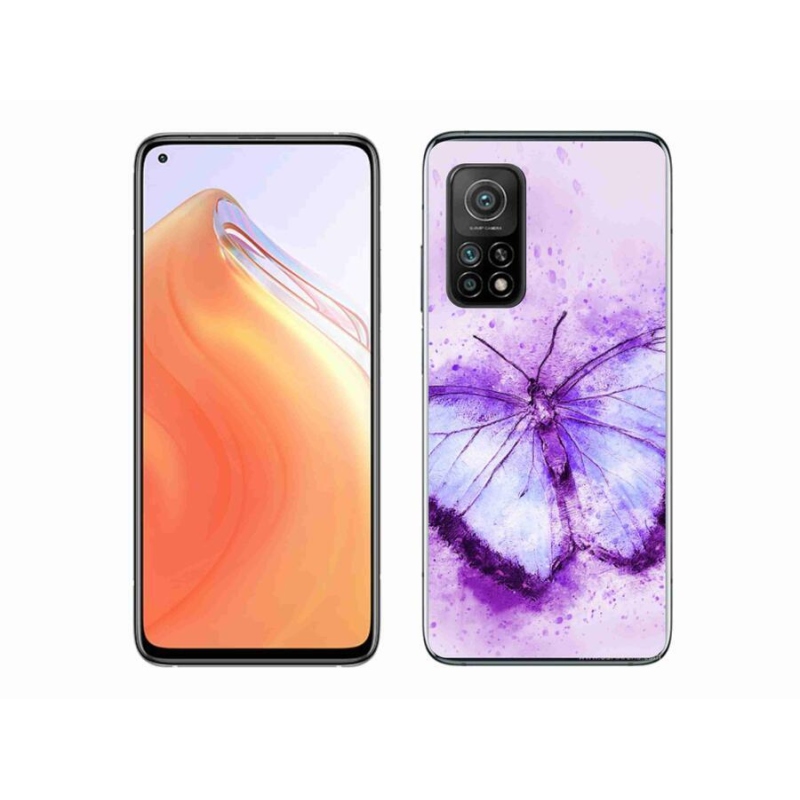 Gél borítás mmCase a Xiaomi Mi 10T 5G-hez - lila pillangó