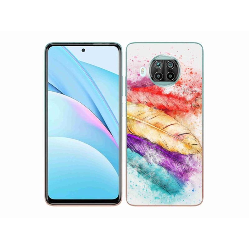 Gél borítás mmCase a Xiaomi Mi 10T Lite 5G-hez - színes tollakkal