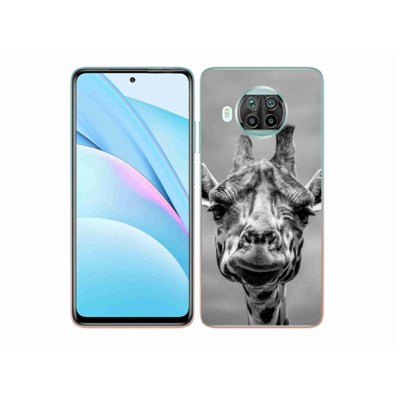 Gél borítás mmCase a Xiaomi Mi 10T Lite 5G-hez - fekete-fehér zsiráf