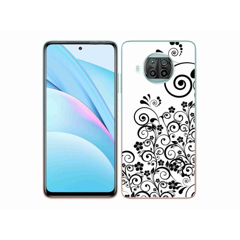 Gél borítás mmCase a Xiaomi Mi 10T Lite 5G-hez - fekete és fehér virágminták