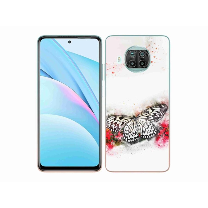 Gél borítás mmCase a Xiaomi Mi 10T Lite 5G számára - fekete és fehér pillangó