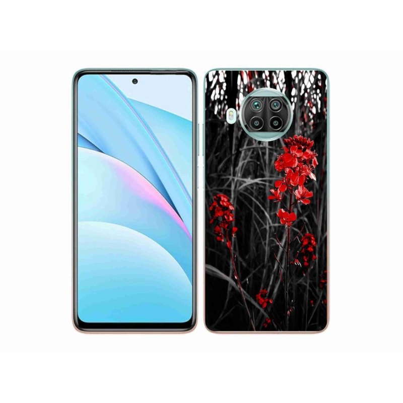 Gél borítás mmCase a Xiaomi Mi 10T Lite 5G számára - piros növény