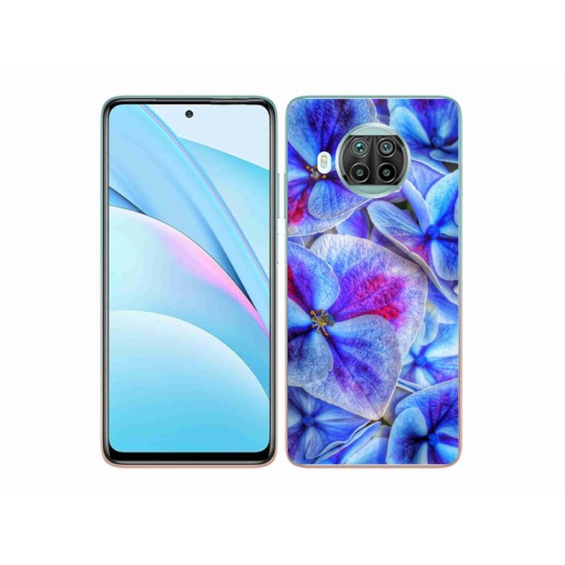 Gél borító mmCase a Xiaomi Mi 10T Lite 5G-hez - kék virágok 1