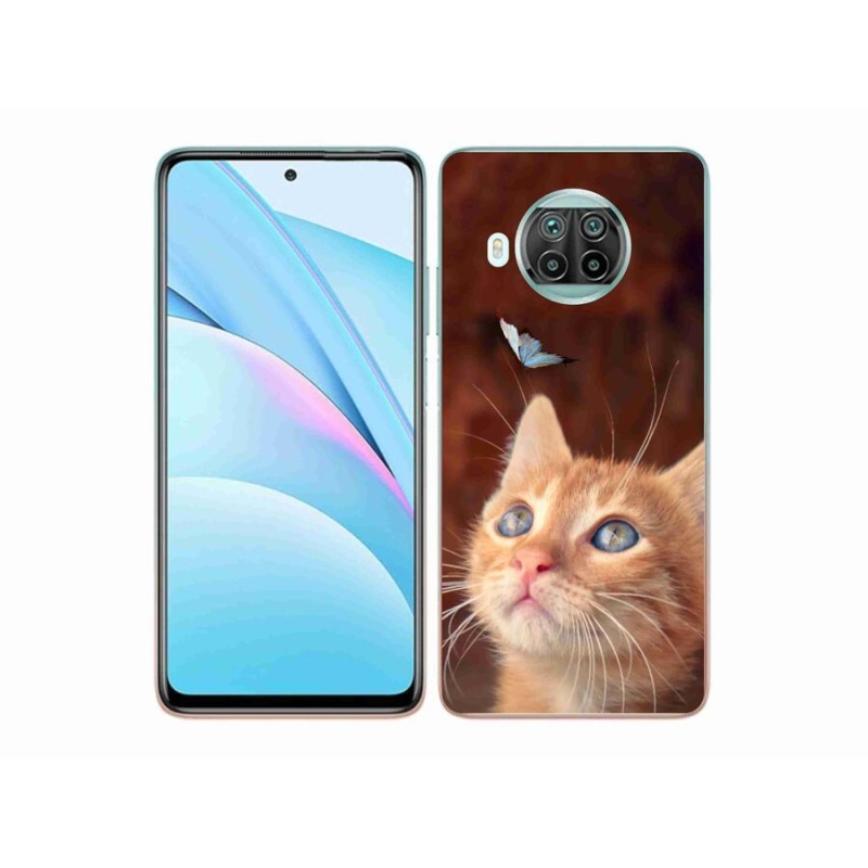 Gél borító mmCase a Xiaomi Mi 10T Lite 5G számára - pillangó és cica