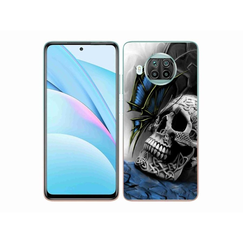 Gél borítás mmCase a Xiaomi Mi 10T Lite 5G számára - pillangó és koponya