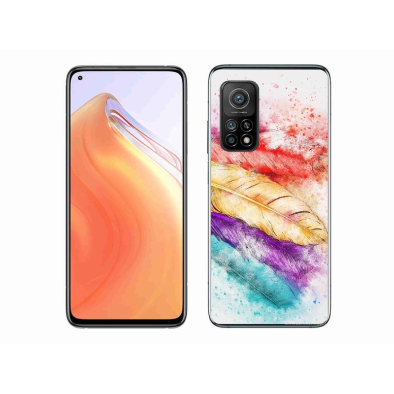 Gél borítás mmCase a Xiaomi Mi 10T Pro 5G-hez - színes tollakkal