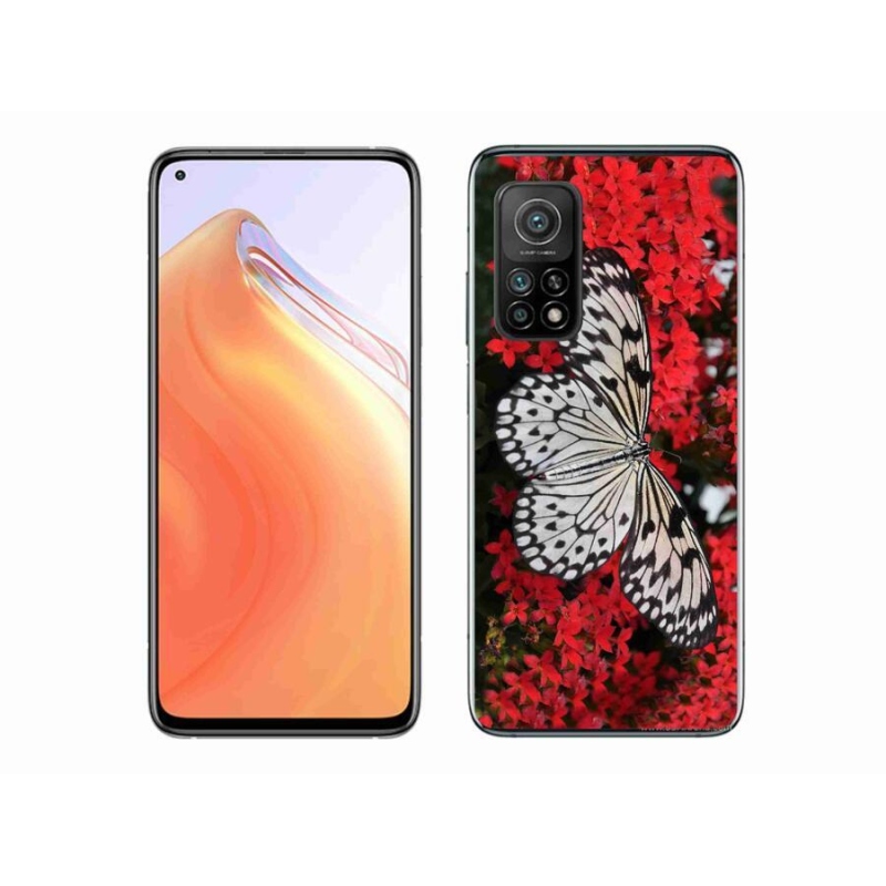 Gél borítás mmCase a Xiaomi Mi 10T Pro 5G-hez - fekete és fehér pillangó 1