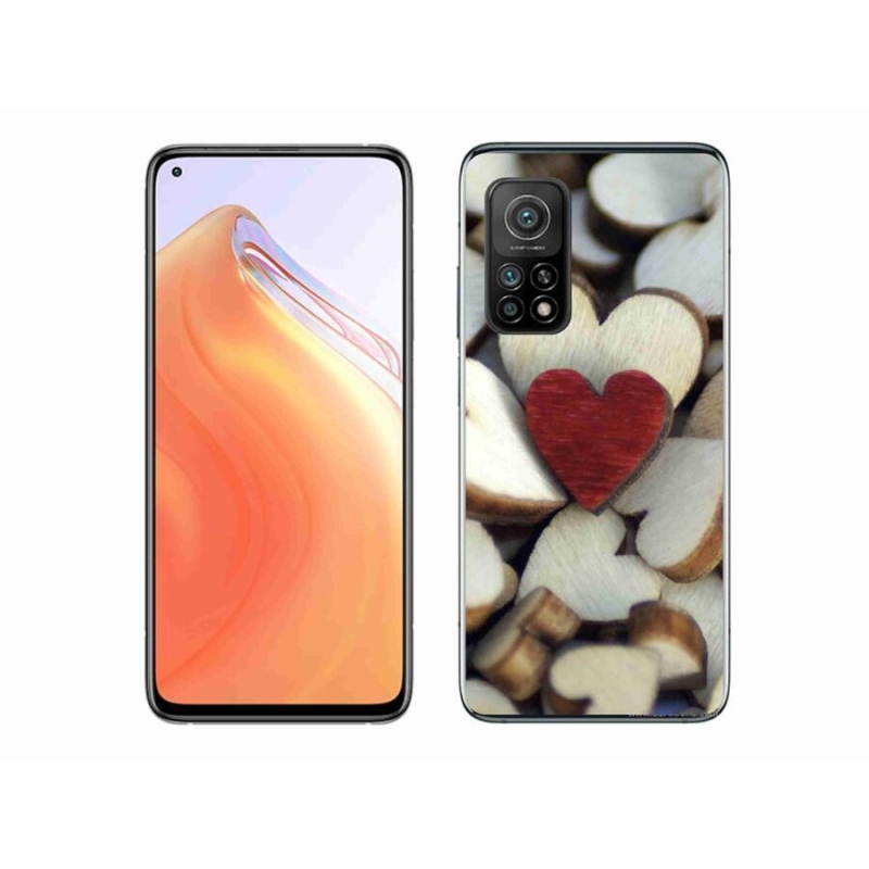 Gél borítás mmCase a Xiaomi Mi 10T Pro 5G számára - gravírozott piros szív