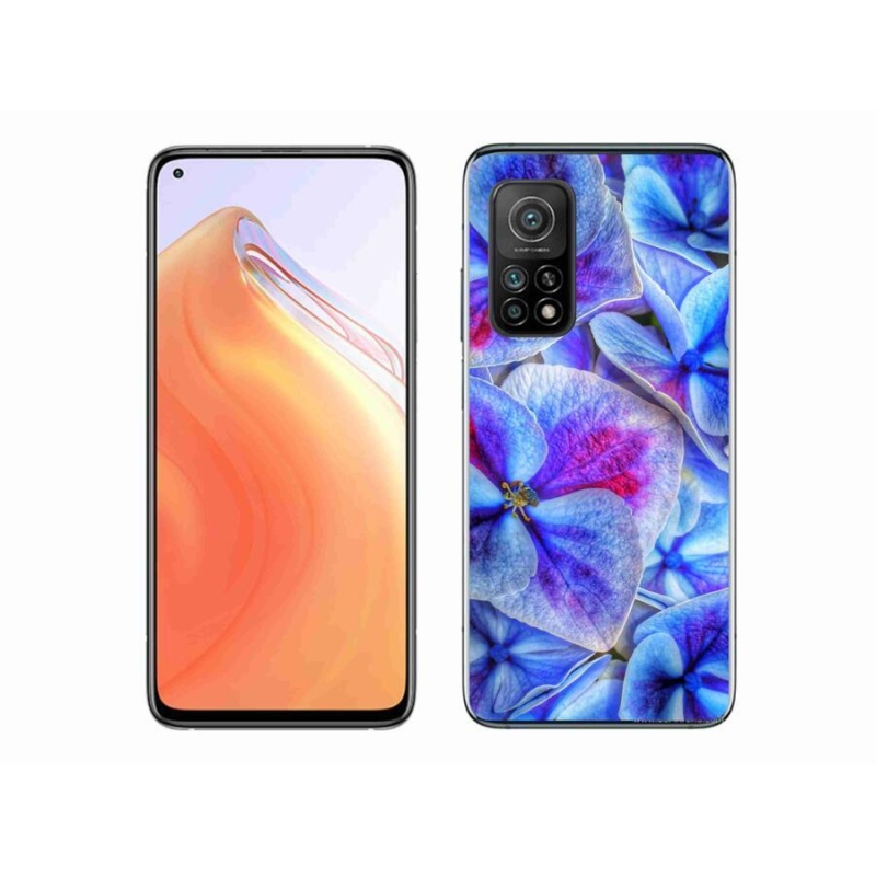 Gél borító mmCase a Xiaomi Mi 10T Pro 5G-hez - kék virágok 1