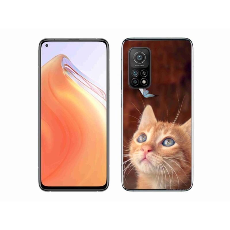 Gél borítás mmCase a Xiaomi Mi 10T Pro 5G számára - pillangó és cica