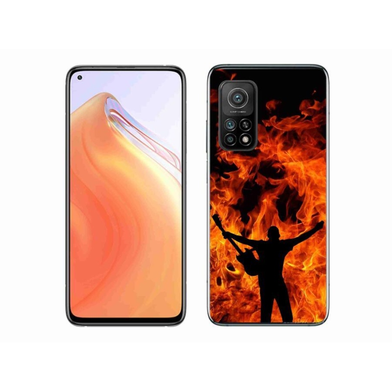 Gél borító mmCase a Xiaomi Mi 10T Pro 5G számára - zenész és tűz