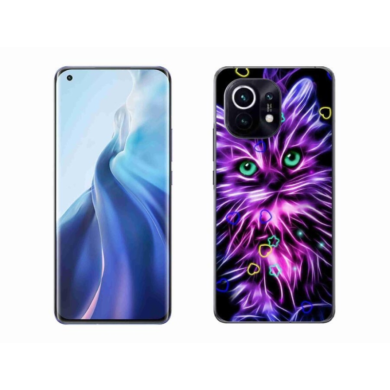 Gél borító mmCase a Xiaomi Mi 11-hez - absztrakt macska