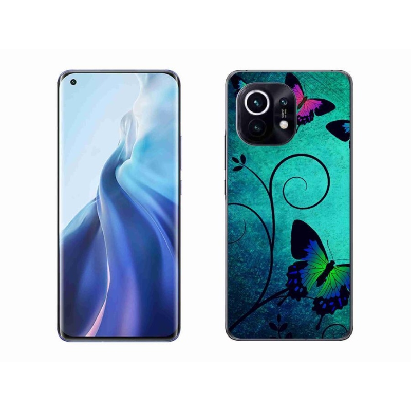 Gél borítás mmCase a Xiaomi Mi 11-hez - színes pillangók