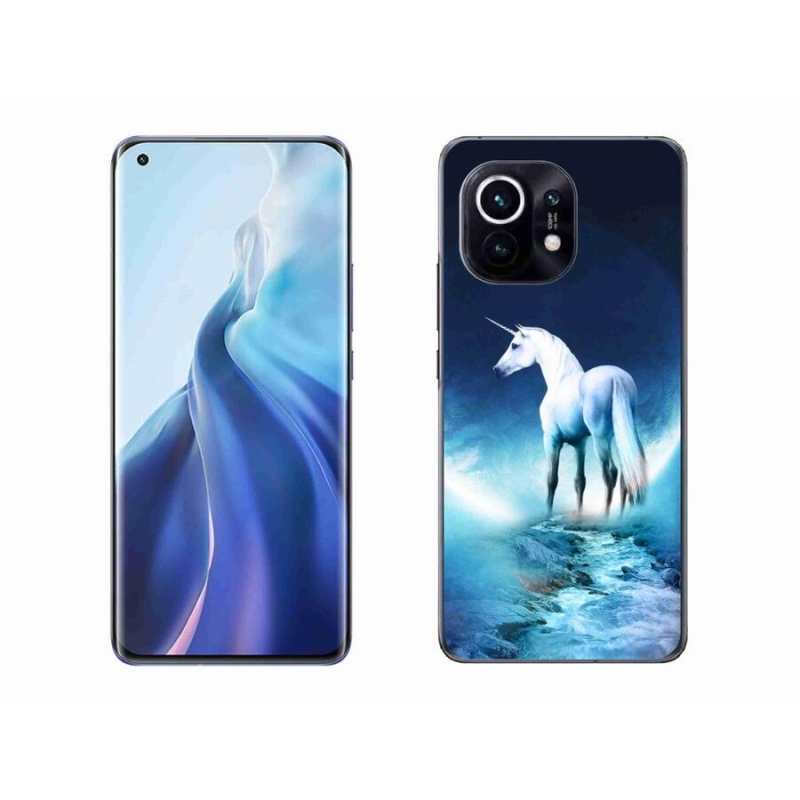 Gél borítás mmCase a Xiaomi Mi 11-hez - fehér egyszarvú