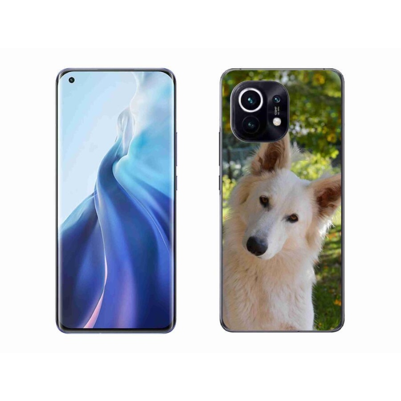 Gél borítás mmCase a Xiaomi Mi 11-hez - fehér Svájci juhász 1