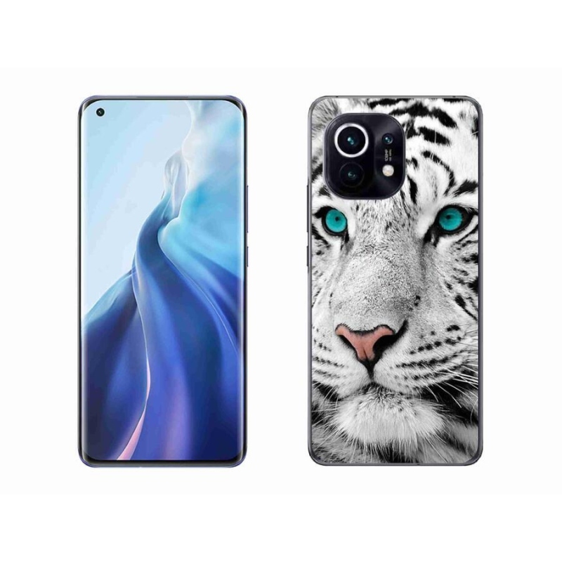 Gél borítás mmCase a Xiaomi Mi 11-hez - fehér tigris