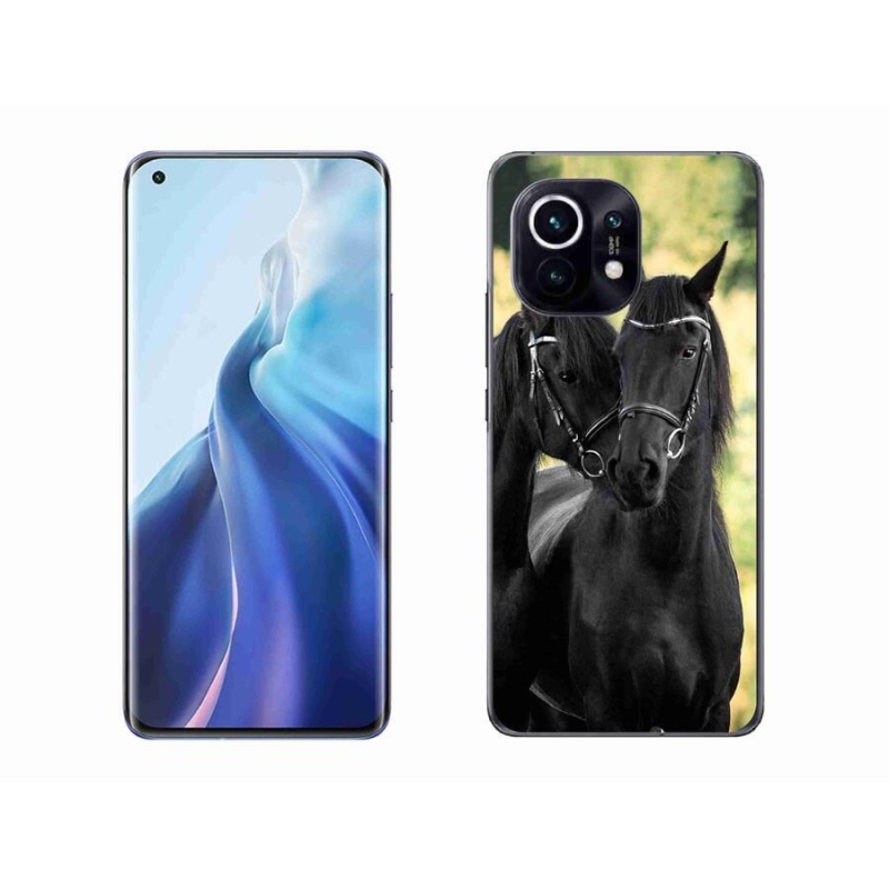 Gél borítás mmCase a Xiaomi Mi 11-hez - két fekete ló