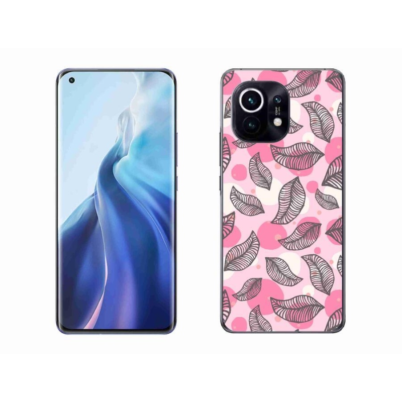 Gél borítás mmCase a Xiaomi Mi 11-hez - rajzfilmes hulló levelek