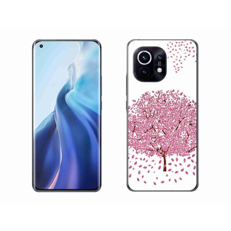 Gél borító mmCase a Xiaomi Mi 11-hez - rajzfilmfa levelekkel