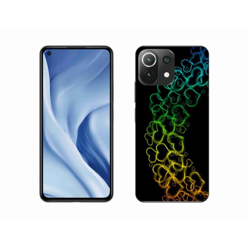 Gél borítás mmCase a Xiaomi Mi 11 Lite 4G/5G-hez - színes szívek