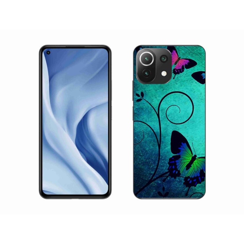 Gél borítás mmCase a Xiaomi Mi 11 Lite 4G/5G-hez - színes pillangók