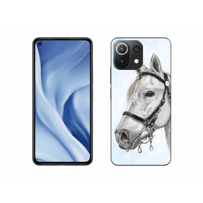 Gél borítás mmCase a Xiaomi Mi 11 Lite 4G/5G-hez - fehér ló 1