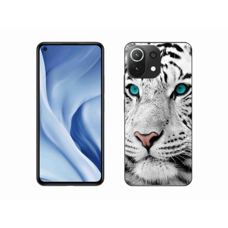 Gél borítás mmCase a Xiaomi Mi 11 Lite 4G/5G készülékhez - fehér tigris