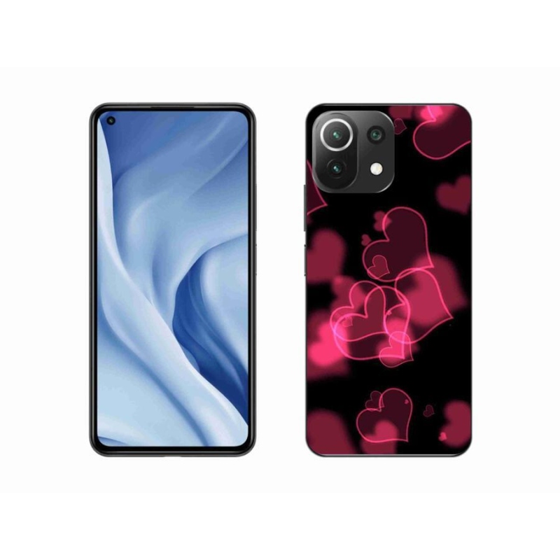 Gél borítás mmCase a Xiaomi Mi 11 Lite 4G/5G-hez - piros szívek
