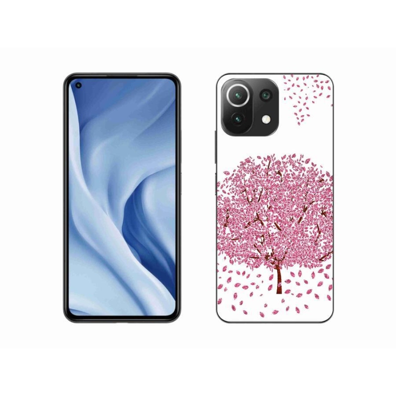 Gél borítás mmCase a Xiaomi Mi 11 Lite 4G/5G-hez - rajzfilmfa levelekkel