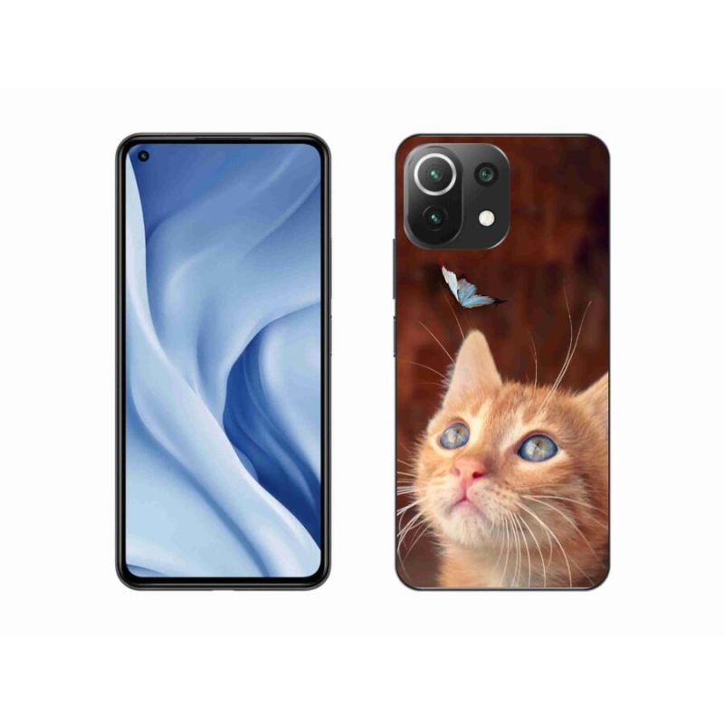 Gél borítás mmCase a Xiaomi Mi 11 Lite 4G/5G-hez - pillangó és cica