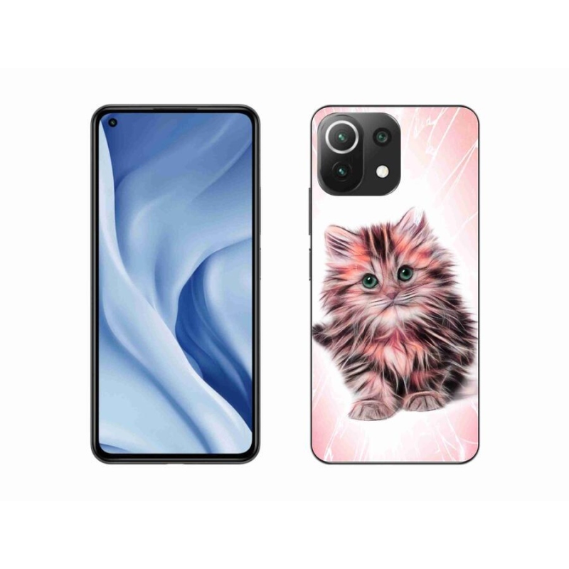 Gél borítás mmCase a Xiaomi Mi 11 Lite 4G/5G-hez - aranyos cica