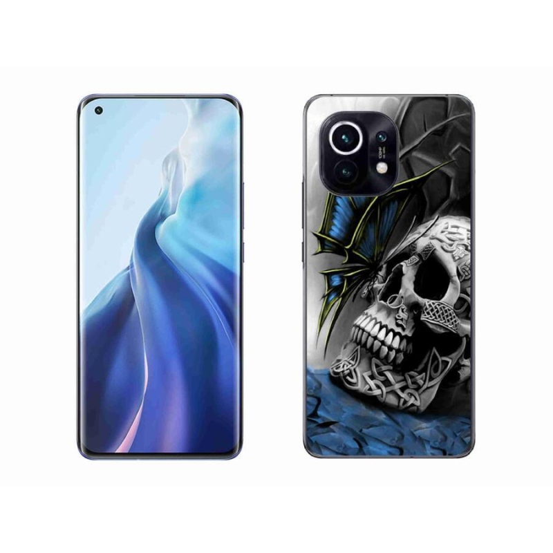 Gél borítás mmCase a Xiaomi Mi 11-hez - pillangó és koponya