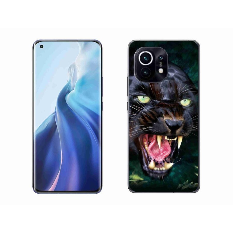 Gél borítás mmCase a Xiaomi Mi 11-hez - dühös fekete párduc