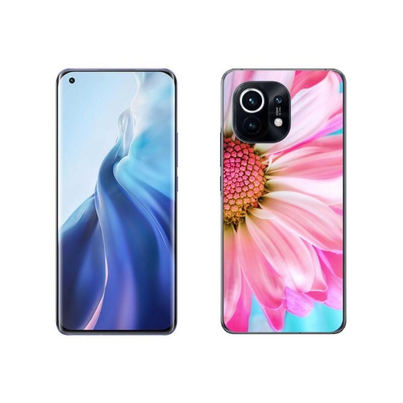 Gél borítás mmCase a Xiaomi Mi 11-hez - rózsaszín virág