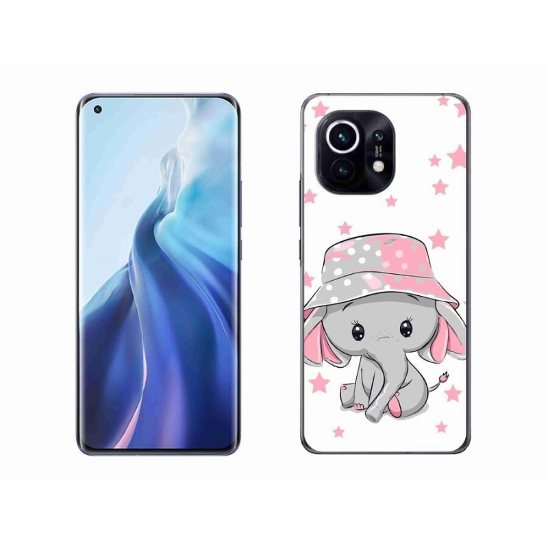Gél borítás mmCase a Xiaomi Mi 11-hez - rózsaszín elefánt