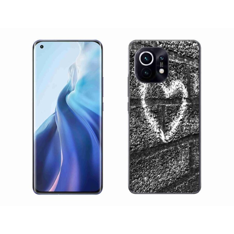 Gél borítás mmCase a Xiaomi Mi 11-hez - szív a falon