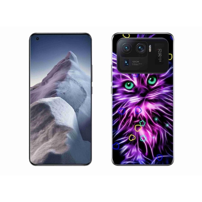 Gél borítás mmCase a Xiaomi Mi 11 Ultra számára - absztrakt macska