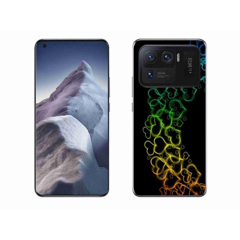 Gél borítás mmCase a Xiaomi Mi 11 Ultra számára - színes szívek