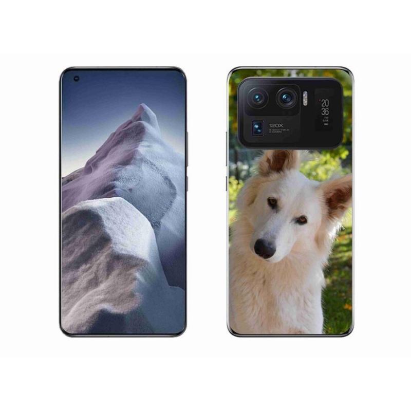 Gél borítás mmCase a Xiaomi Mi 11 Ultra számára - fehér Svájci juhász 1